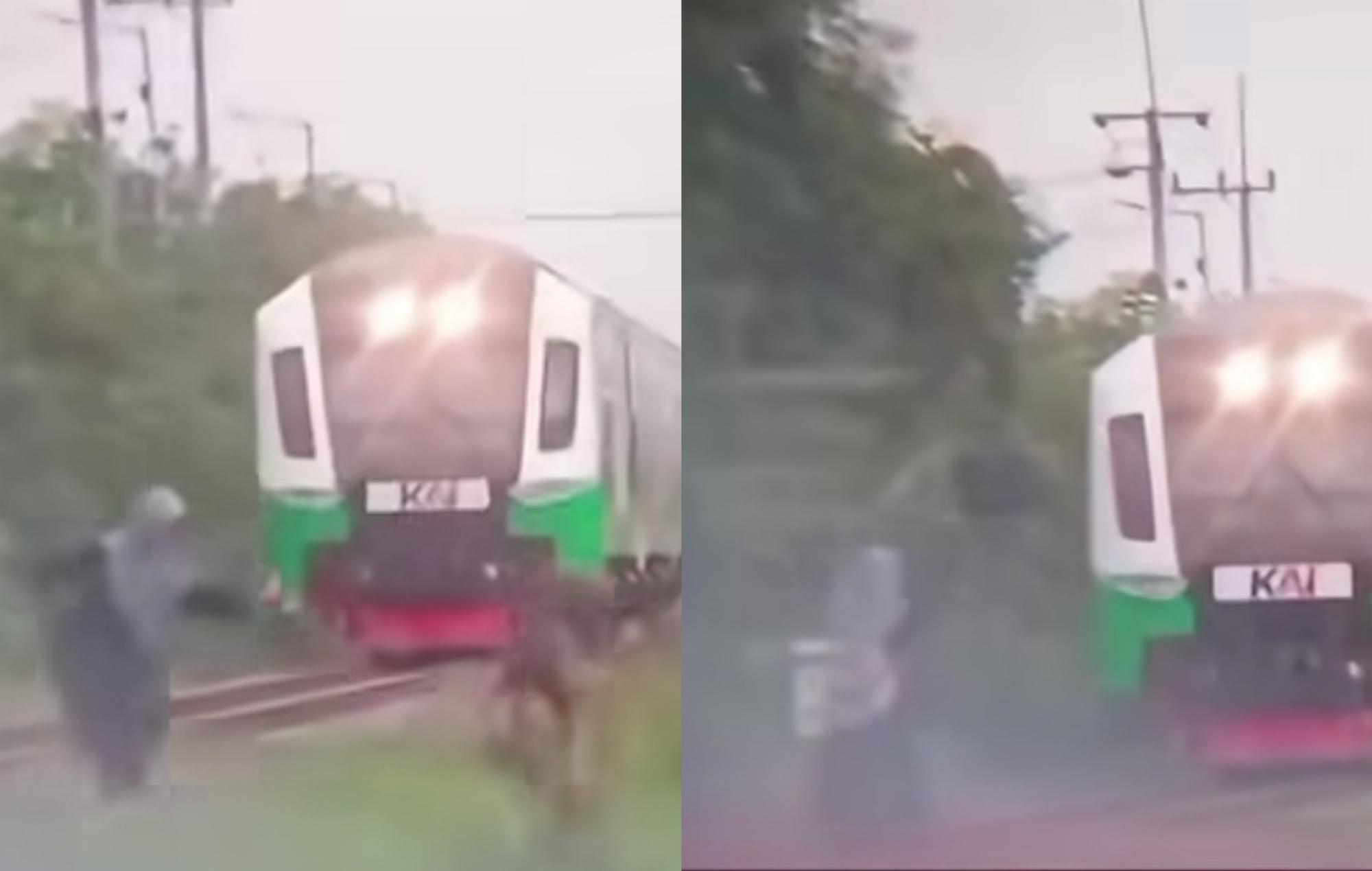 Aksi Nekat Bocah Hadang Kereta di Sidoarjo Viral hingga KAI Turun Tangan, Netizen: Bocah Stres
