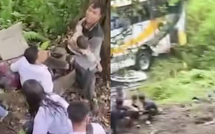 Mencekam! Bus Rombongan Pelajar Masuk Jurang 15 Meter di Toba, 50 Penumpang Luka
