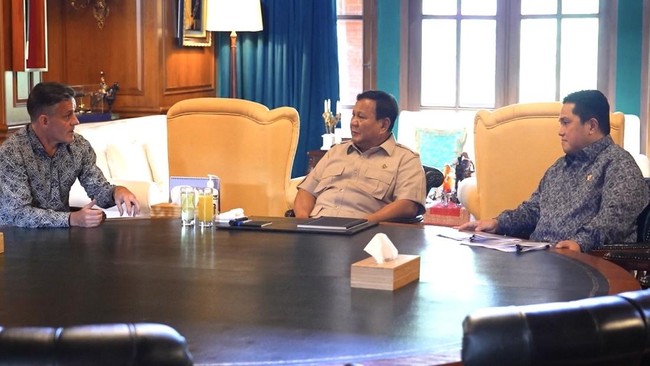 Prabowo WFH di Hambalang, Erick Thohir dan John Herdman Datang Bertemu Singgung Piala Dunia 2026