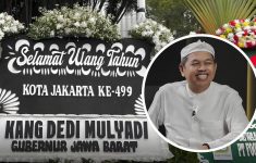 Karangan Bunga Hitam Putih Dedi Mulyadi untuk HUT Jakarta Disorot, Ini Kata Pemprov DKI