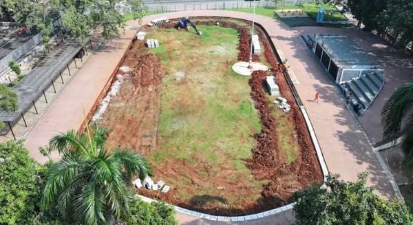 Pemkot Depok Bangun Lapangan Tenis Gratis dan Jogging Track Baru di Balai Kota