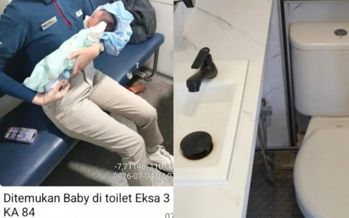 Heboh! Bayi Hidup Ditemukan di Toilet KA Sancaka Rute Jogja-Surabaya, Kini Ditangani Polisi