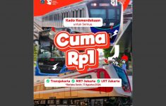Naik TransJakarta, MRT, dan LRT Cuma Rp1 pada 17 Agustus 2026
