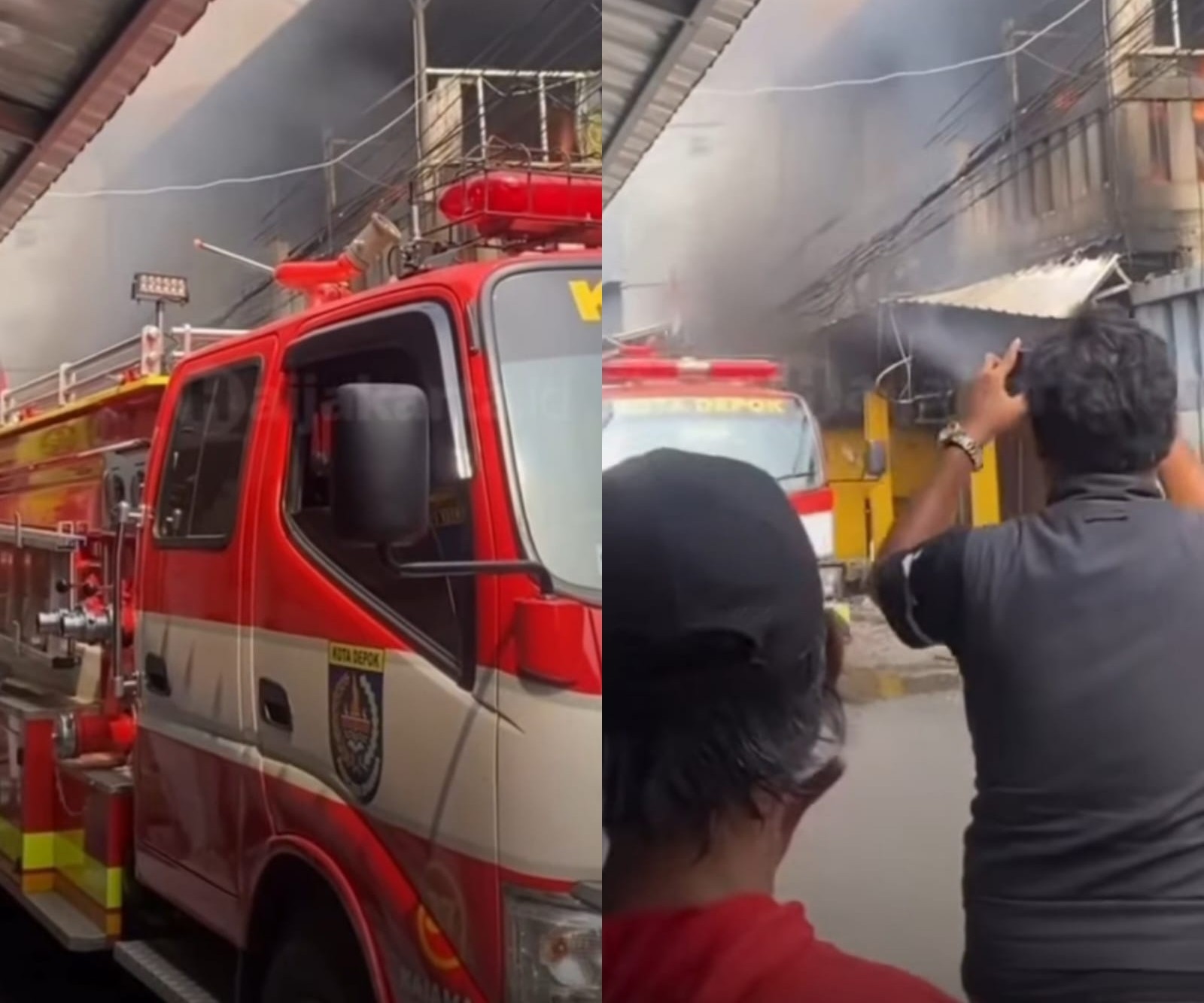 Kebakaran Hanguskan Warung Ayam Pak Gembus di Depok